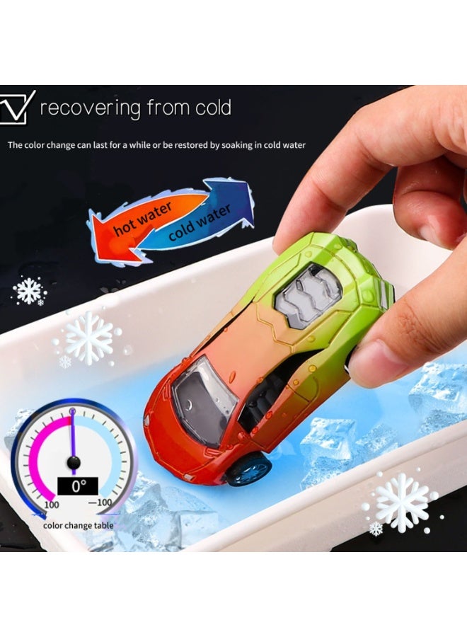 Water color changing car toy sports car model alloy racing car ornaments car model gift, size 8*3*2cm (black) - Image 3