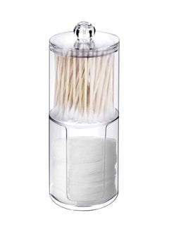 Double Layer Acrylic Cotton Pads and Ear Swabs Organizer