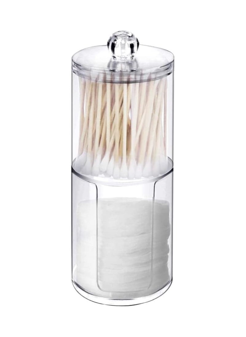 Generic - Double Layer Acrylic Cotton Pads and Ear Swabs Organizer - Image 1