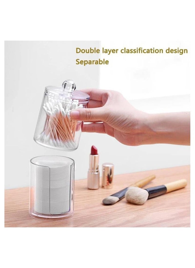 Generic - Double Layer Acrylic Cotton Pads and Ear Swabs Organizer - Image 1