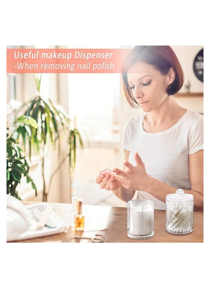 Generic - Double Layer Acrylic Cotton Pads and Ear Swabs Organizer - Image 1