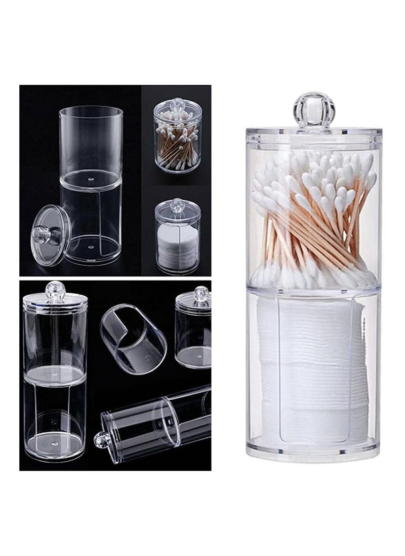 Generic - Double Layer Acrylic Cotton Pads and Ear Swabs Organizer - Image 1