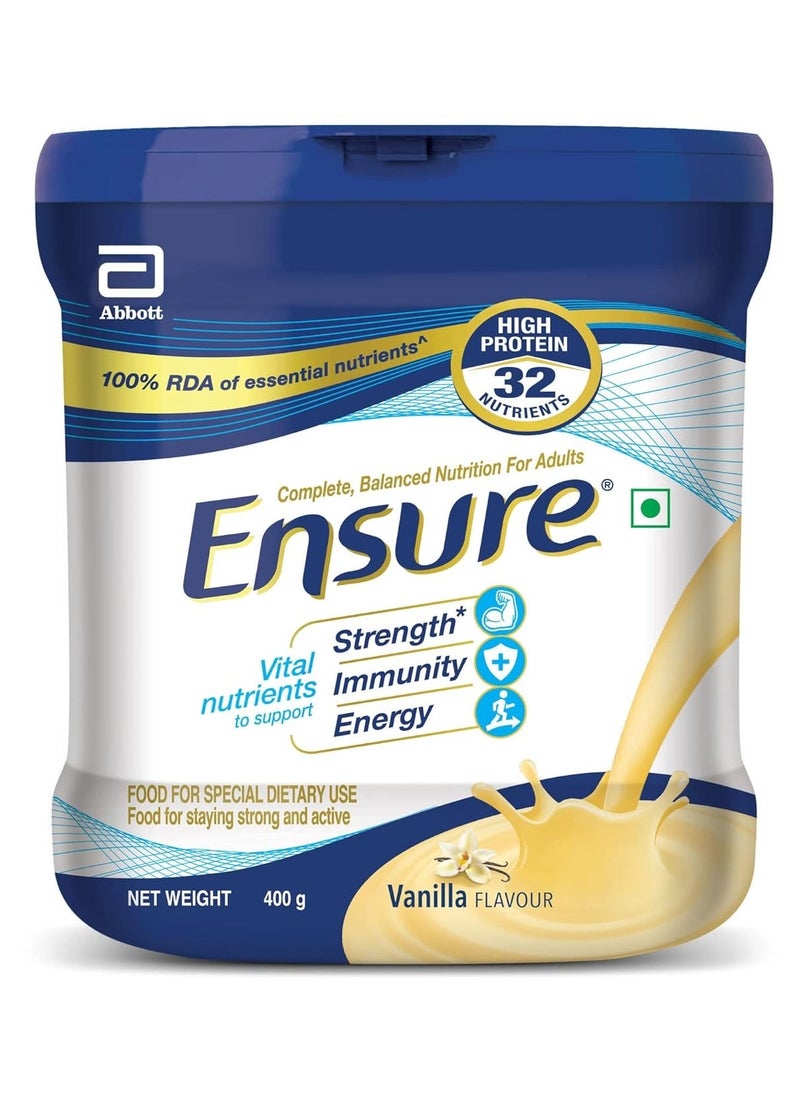 Ensure Nutritional Supplement Drink 32 Nutrients High Protein Calcium Vitamin D Vanilla 400g - Image 1