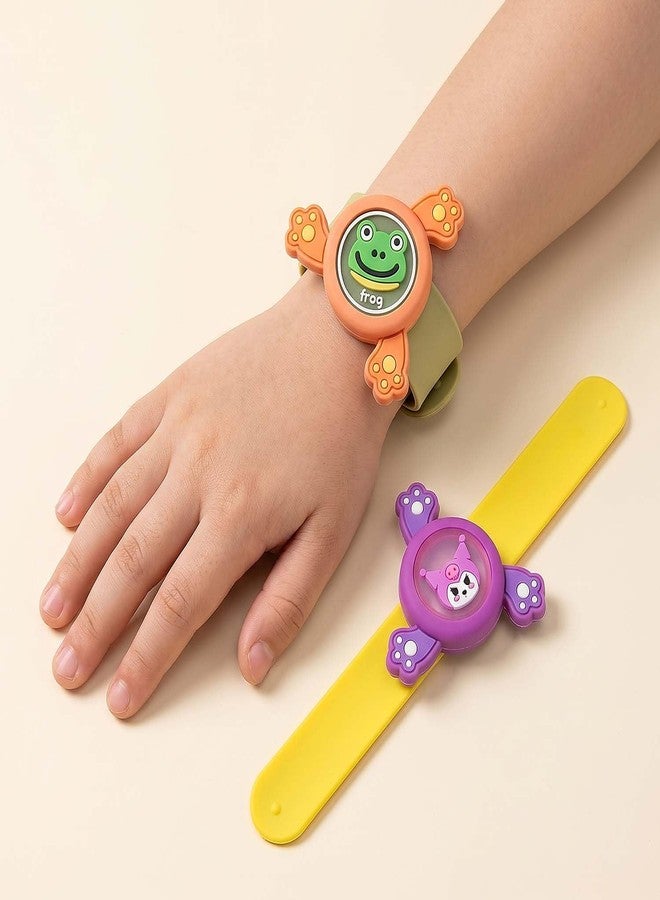ascension Pack of 12 Kids Wrist Band with Silicone Strap - Cartoon Bracelet Rakhi Spinning Toy for Boys and Girls Birthday Return Gift for Kids Rakhi For Brother, Bhaiya (Assorted Design) - Image 2