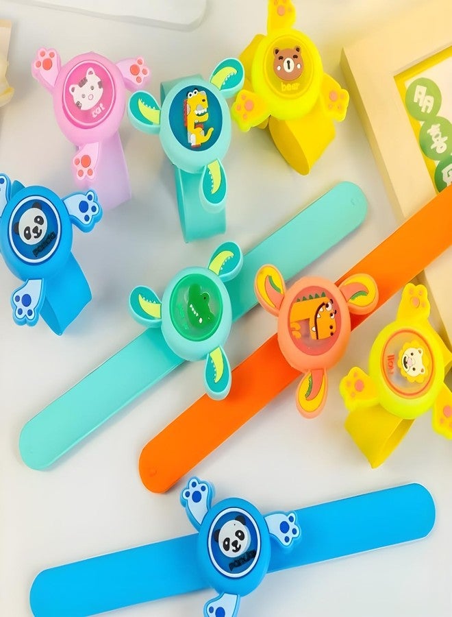 ascension Pack of 12 Kids Wrist Band with Silicone Strap - Cartoon Bracelet Rakhi Spinning Toy for Boys and Girls Birthday Return Gift for Kids Rakhi For Brother, Bhaiya (Assorted Design) - Image 5