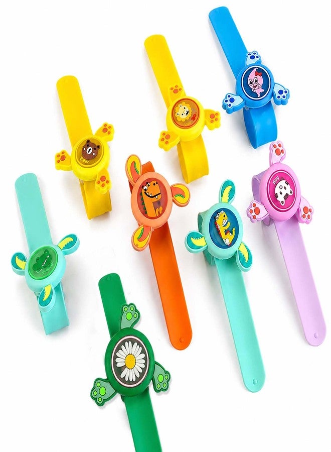 ascension Pack of 12 Kids Wrist Band with Silicone Strap - Cartoon Bracelet Rakhi Spinning Toy for Boys and Girls Birthday Return Gift for Kids Rakhi For Brother, Bhaiya (Assorted Design) - Image 1