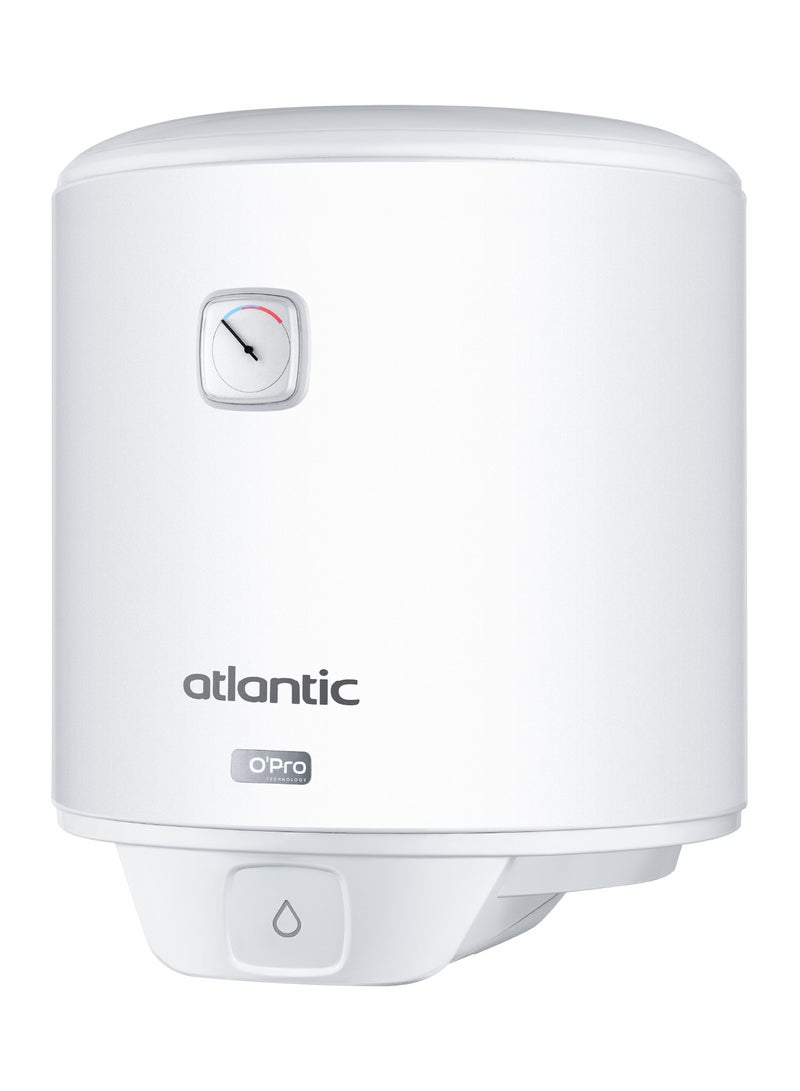 Atlantic Electric water heater 30L, 1200W, O'pro, Vertical, Diamond enamel tank, Free CFC foam insulation, Copper heating element, Control knob, White - Image 2
