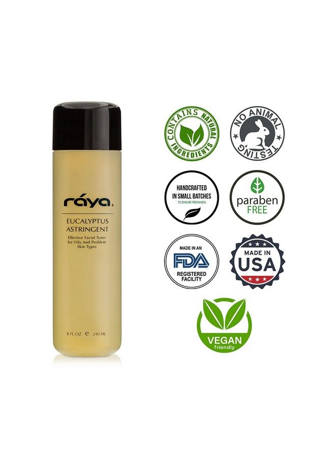 Raya Eucalyptus Astringent With Aha 6 Oz (G207) | Exfoliating Glycolic Facial Toner For Oily And Breakout Skin | Helps Balance Ph And Dry Up Blemishes | Made With Alpha Hydroxy Acids - Image 5