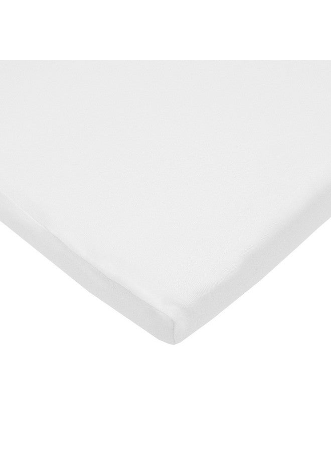 American Baby Company 15" X 33" Fitted Bassinet Sheet 100% Natural Cotton Supreme Jersey Knit White Soft Breathable For Boys And Girls - Image 2