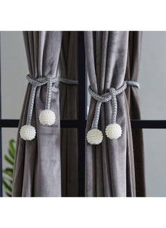 Generic 2pcs Magnetic Curtain Tiebacks, Window Tieback Holder Decorative Rope Fixer Classic Tie Curtain Holdback For Home Office Window Drapes  - Image 1