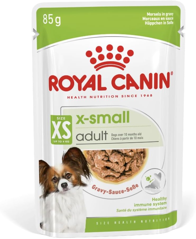 ROYAL CANIN طعام رويال كانين XS للكلاب البالغة رطب في أكياس 12 × 85 جرام - Image 3