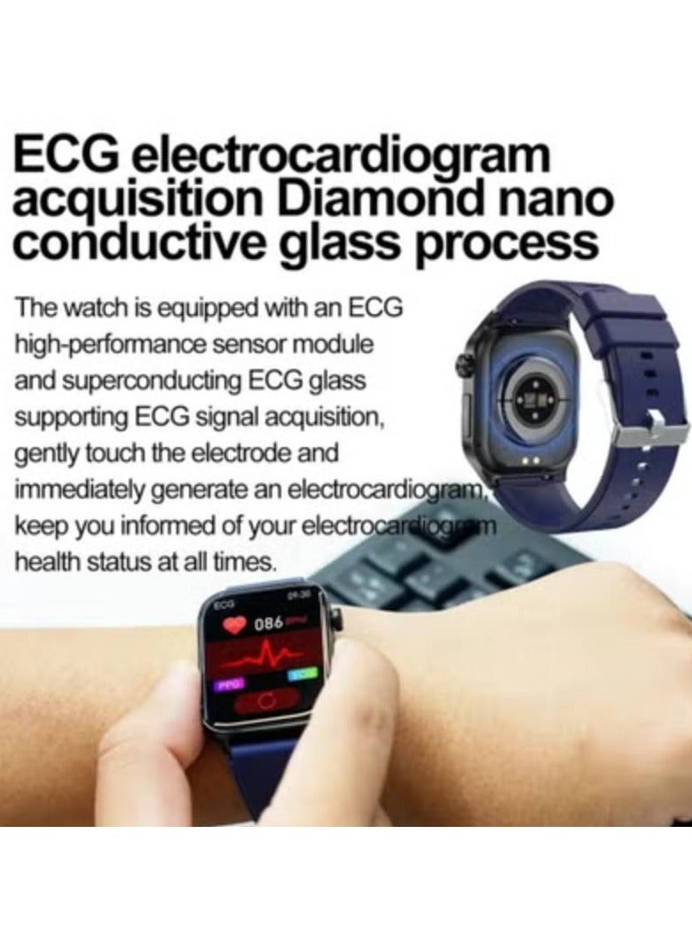 AROAQ 2024 New Blood Lipids Uric Acid Blood Glucose Smart Watch ECG PPG HRV Heart Rate Body Composition Bluetooth Call Smartwatch  - Image 3