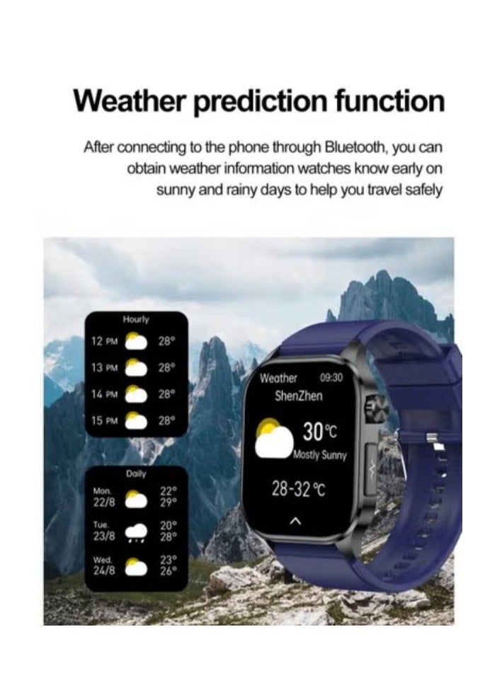 AROAQ 2024 New Blood Lipids Uric Acid Blood Glucose Smart Watch ECG PPG HRV Heart Rate Body Composition Bluetooth Call Smartwatch  - Image 5