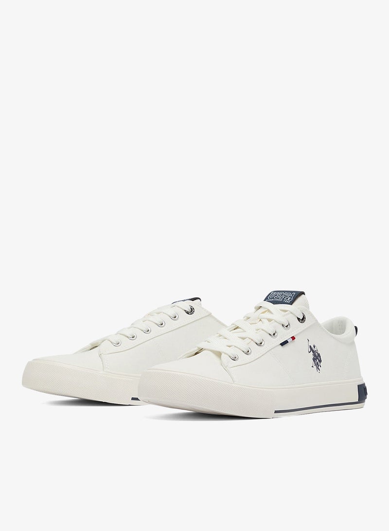 U.S. Polo Assn. Men's White Low-Top Canvas Sneakers - Iconic Branding for a Clean Look Shoes - Image 2