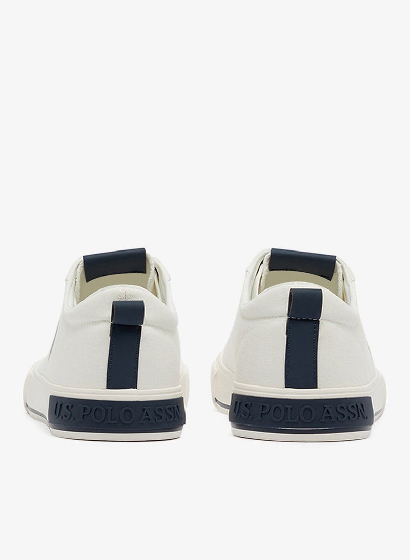 U.S. Polo Assn. Men's White Low-Top Canvas Sneakers - Iconic Branding for a Clean Look Shoes - Image 5