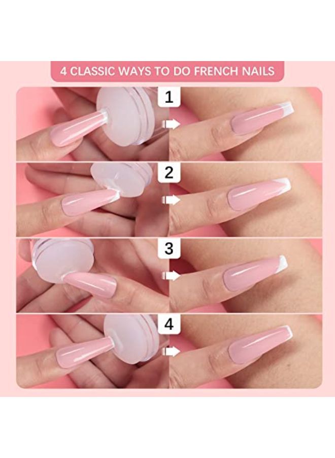 BTArtbox Ip Nail Stamp - Btartbox Nail Art Stamper With Silicone French Nail Stampers, Nail Scrapers And Replaceable Stamper Heads, 100-Time Using Soft Nail Stamper Kit Diy Nail Art Tools  - Image 4