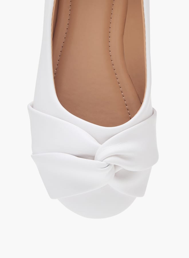 Flora Bella By Shoexpress Girls Slip-On Ballerina Shoes With Knot Detail - Image 4