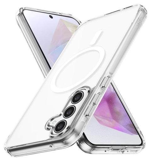 for Samsung Galaxy A35 5G Case Clear [Compatible with Magsafe] [Strong Magnet] [Non-Yellowing] Magnetic Slim Thin Bumper Phone Cover, Lightweight, and Durable Clear