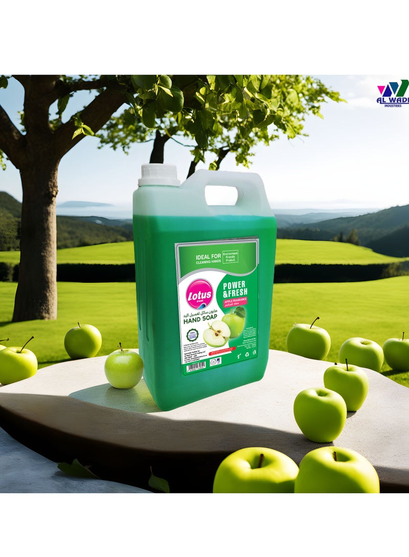 Lotus Alwadi 5L Lotus Alwadi Anti-Bacterial Hand Wash, Apple fragrance, (3x5L) - 3 Gallons/Carton - Image 3