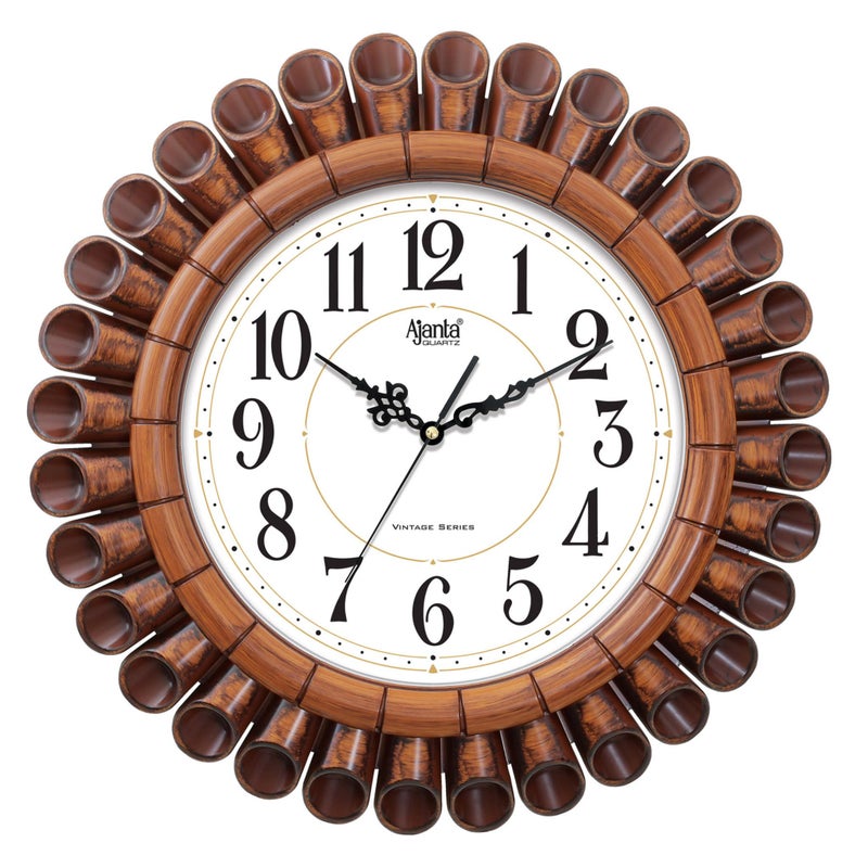 Ajanta Wall Clock for Living Room - Silent Sweep Movement, 16 Inches, White (40 x 40 x 4 cm) - Suitable for Home and Bedroom - Image 2