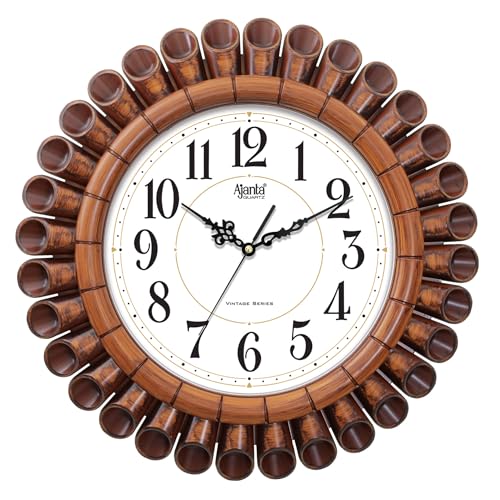 Ajanta Wall Clock for Living Room - Silent Sweep Movement, 16 Inches, White (40 x 40 x 4 cm) - Suitable for Home and Bedroom - Image 1