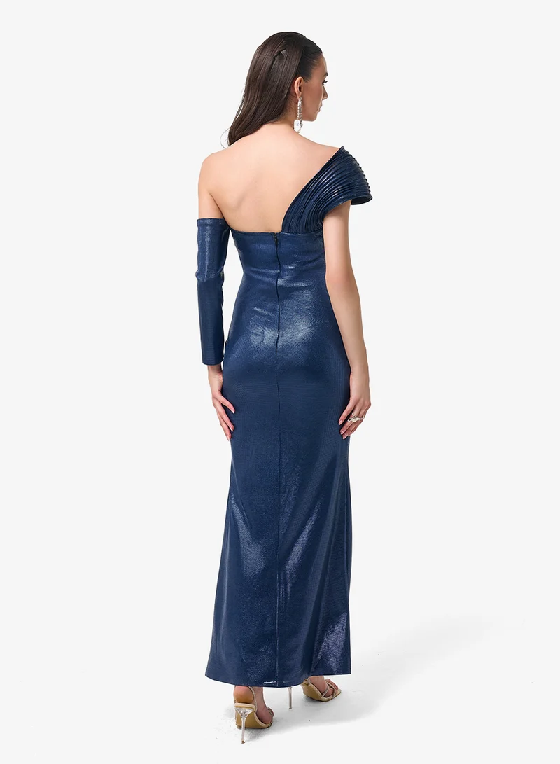 ثريدز باي اجوني One Shoulder Side Slit Maxi Dress