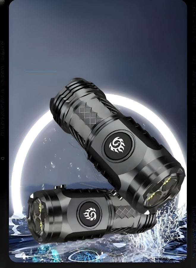 Strong light flashlight, super bright home rechargeable flashlight, outdoor night riding portable LED light, waterproof flashlight, super strong lumen, long-range flashlight - Image 5