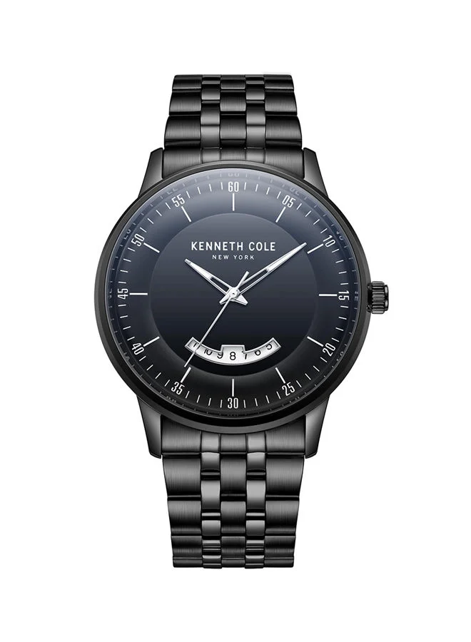 Kenneth Cole New York Analog Gents 42mm Watch with Black Stainless Steel Bracelet