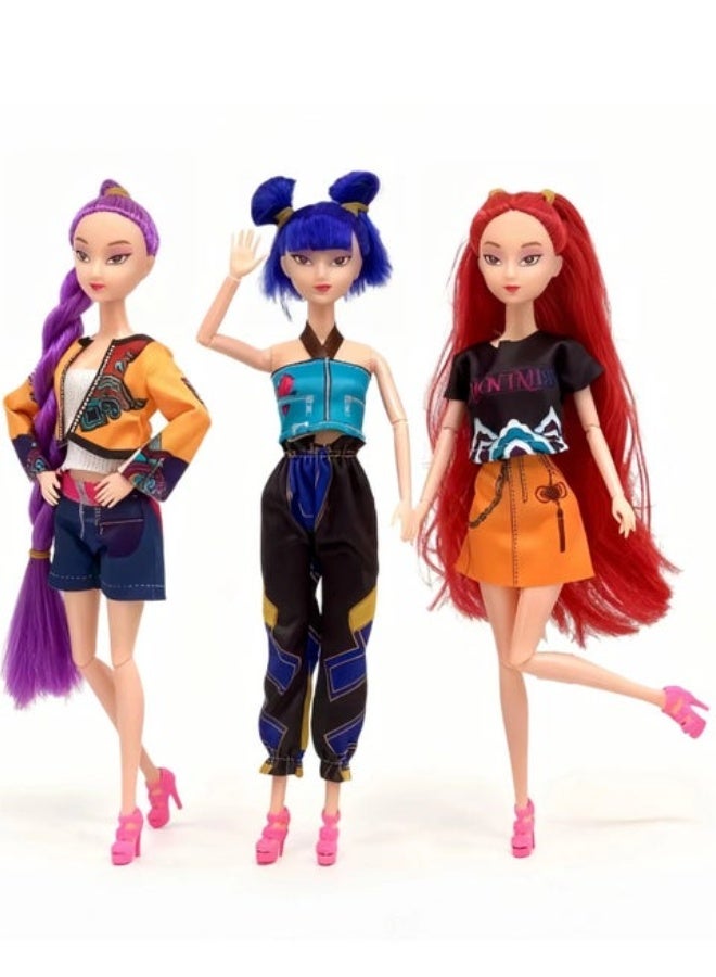 KPOP Figures | Kpop Demon Hunters Action Figure Home Decor Desk Ornament For Hunters Fans 3 pcs set - Image 4