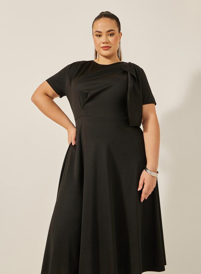 Styli Asymmetric Flared Dress - Image 2