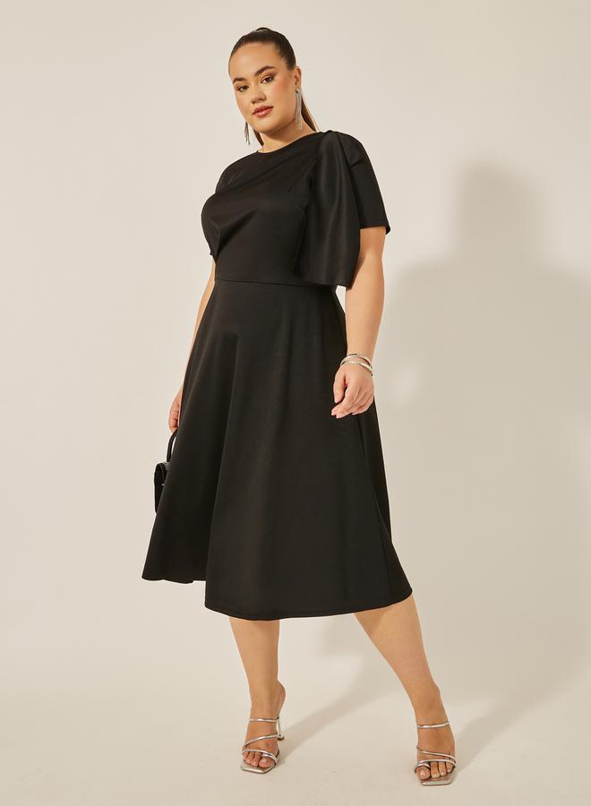 Styli Asymmetric Flared Dress - Image 1