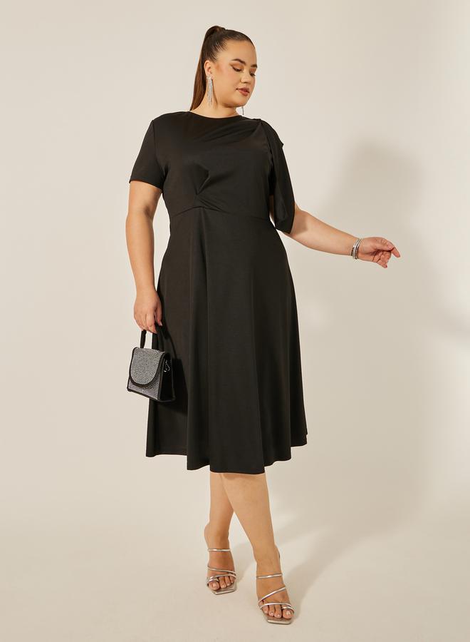 Styli Asymmetric Flared Dress - Image 3