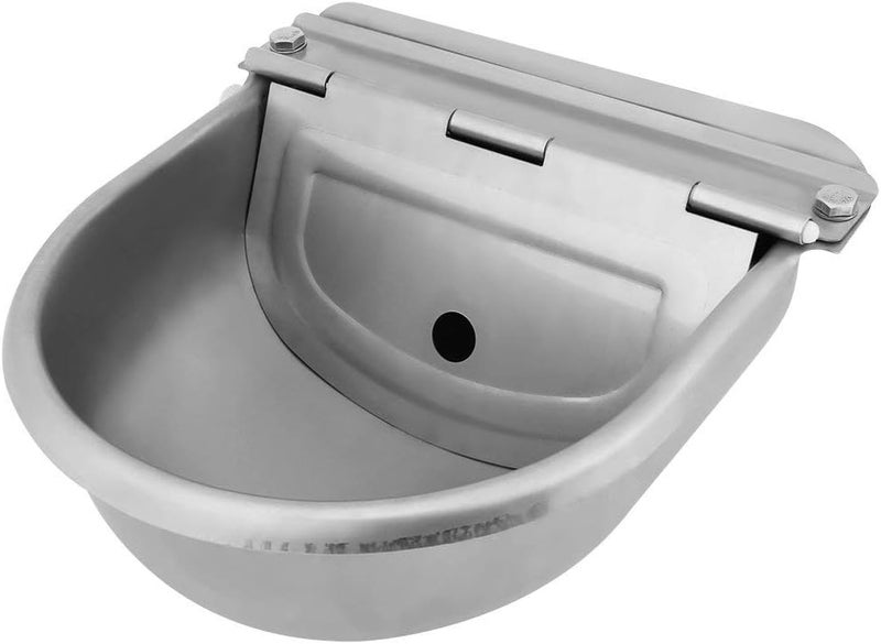 klarako Drinking Bowl for Animal, Stainless Steel Water Trough Bowl Automatic Drinking for Horses Goats Sheep Cattle - Image 1