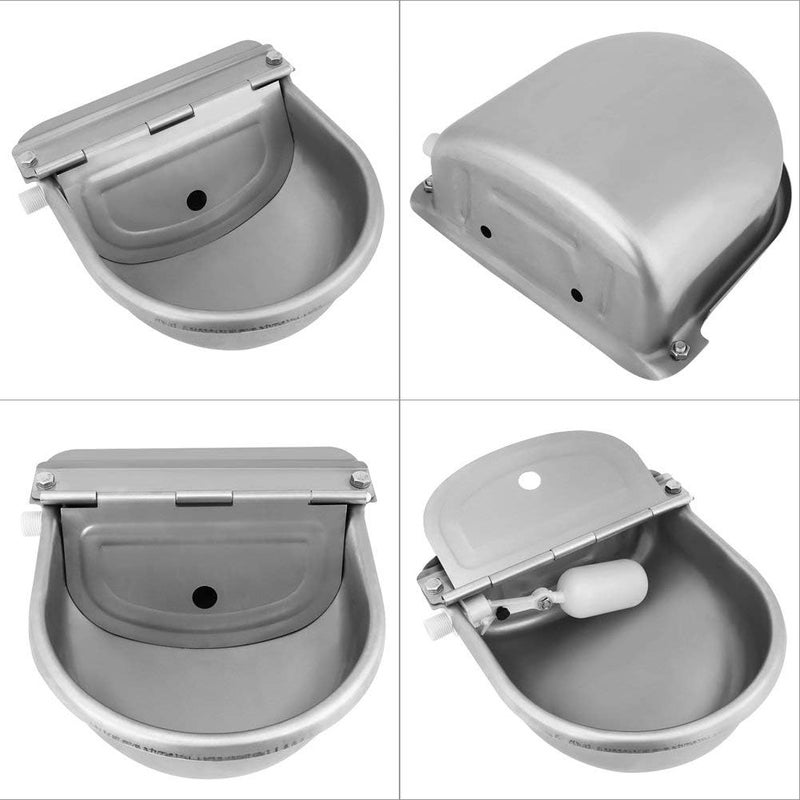 klarako Drinking Bowl for Animal, Stainless Steel Water Trough Bowl Automatic Drinking for Horses Goats Sheep Cattle - Image 3