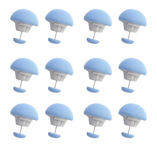 AMENDAS Bed Sheet Clips Sky 12 | Duvet Cover Holding Clips | One-Key Unlock Design | Non-Slip Fixator for Comforter & Quilt | Ideal for Blanket, Bed Sheet, Curtain, Socks, Mattress | Pack of 12 - Image 1