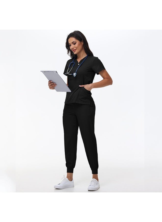 NIBEMINENT Beauty Salon Overalls Dental Nursing  Set Surgical Workwear Hospital Nurse Suit Women Medical Uniform - Image 1