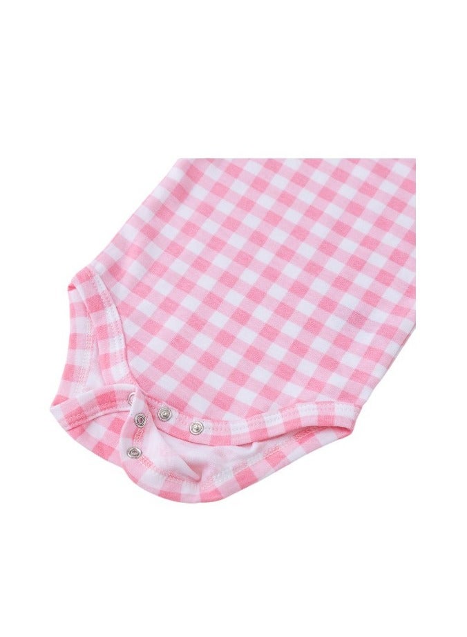 Bambimici Bambimici Strawberry Print Babysuit 3-Piece Set with Headbands  - Image 4