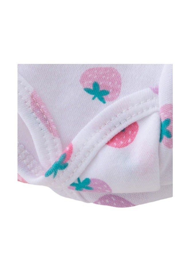 Bambimici Bambimici Strawberry Print Babysuit 3-Piece Set with Headbands  - Image 5
