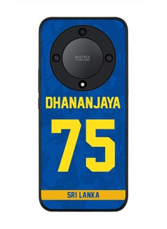 Cover for Honor X9a 5G Case , Rugged Black Slim fit Soft Flexible Thin Protective Phone Cases - Player Name - Dhananjaya de Silva, Jersey Number- 75