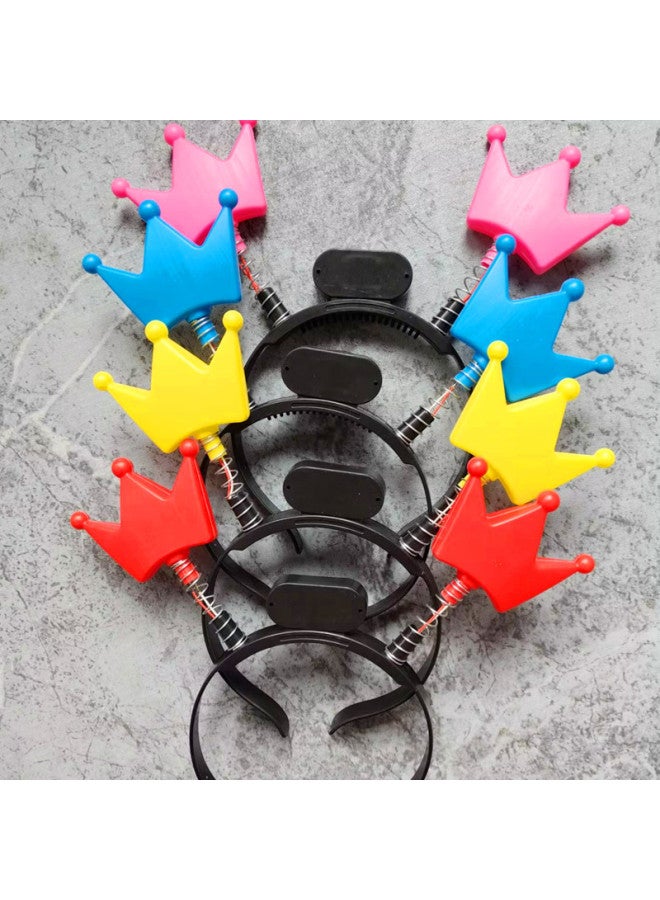 Luminous Headdress Five-pointed Star Spring Headband Star Headband Hairpin Light Stick Flash Five-pointed Star Hairpin Props-Color:Spring Style Crown Headband - Image 1