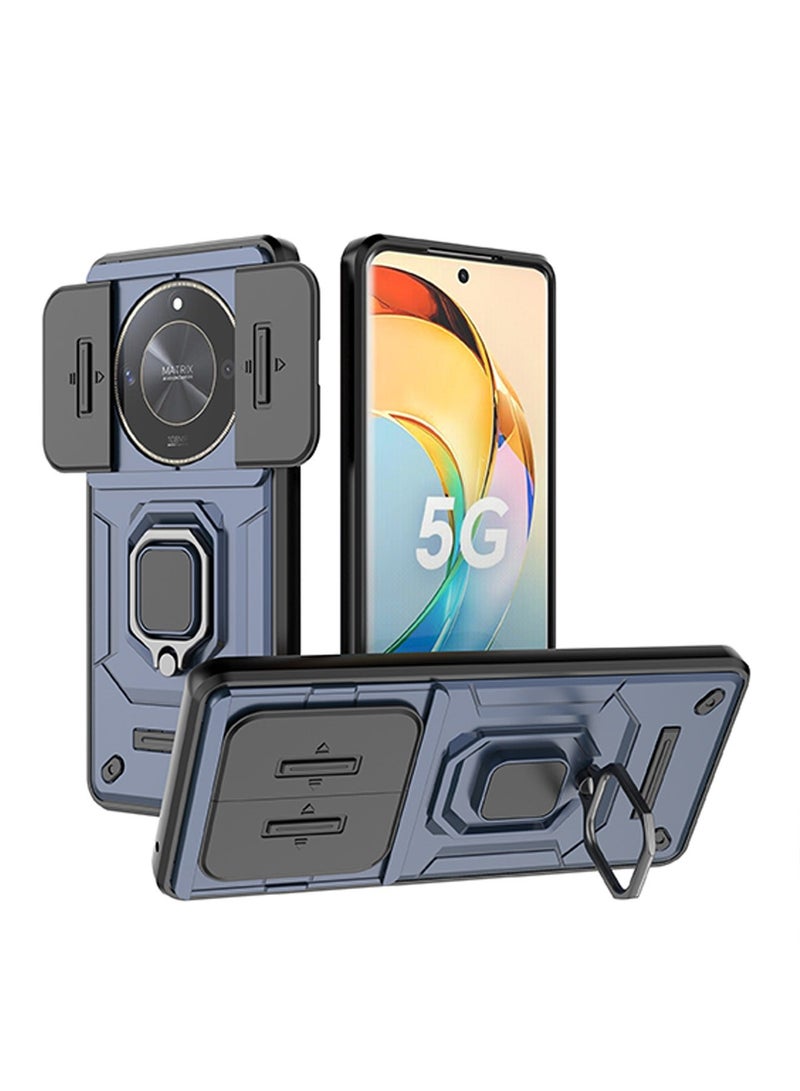 X-level غطاء حماية لهاتف Honor X9b/X50 5G مع حامل حلقي وظهر مدرع متين ومضاد للصدمات ومضاد للخدش وغطاء خلفي مريح الملمس لهاتف Honor X9b/X50 5G - Image 1