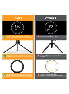 Generic 10.2'' Dimmable Selfie Ring Light with Adjustable Stand and Phone Holder, LED Circle Light with 3 Color Modes (3500K-6500K) and 10 Brightness Levels for TikTok, Live Streaming, and Makeup.  - Image 4