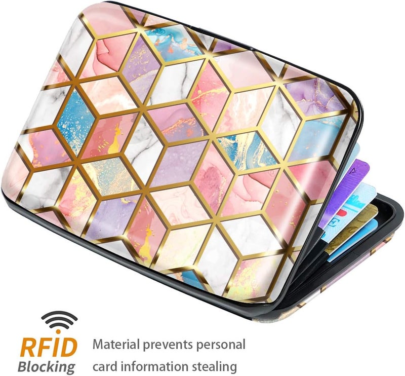 Coco Rossi Mini Credit Card Holder for Women or Men,RFID Blocking Slim Hard Card Case ID Case Travel Wallet - Image 3