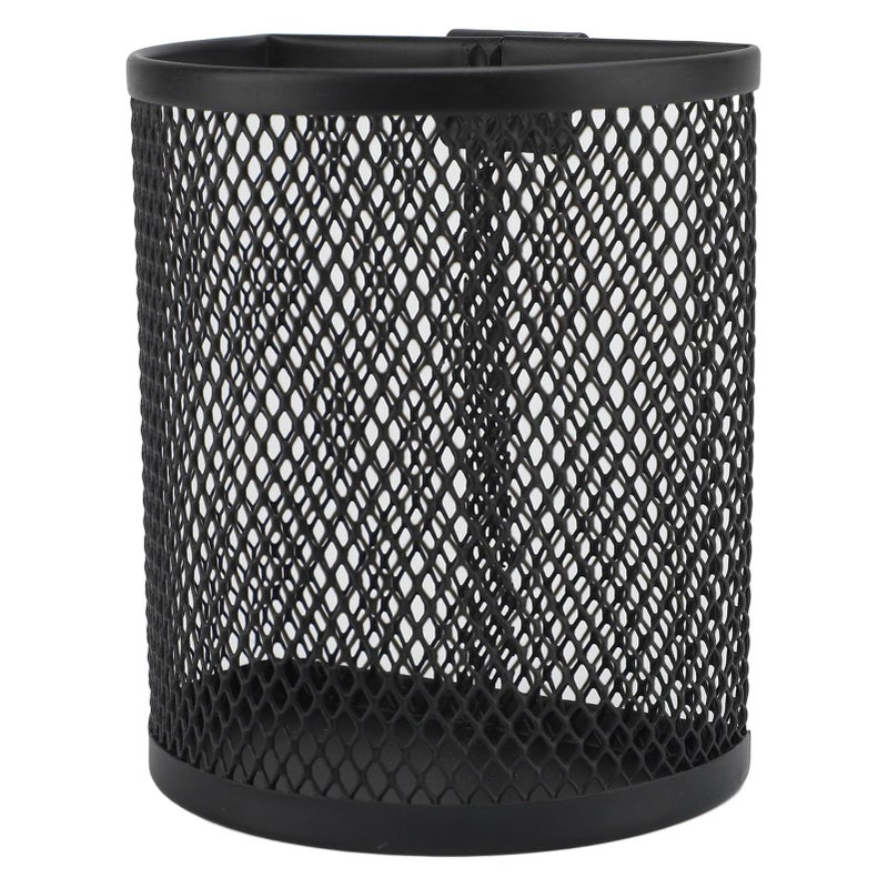Black Metal Mesh Pen Holder Hook Desk Organizer 9 5x8x5 5cm - Image 2