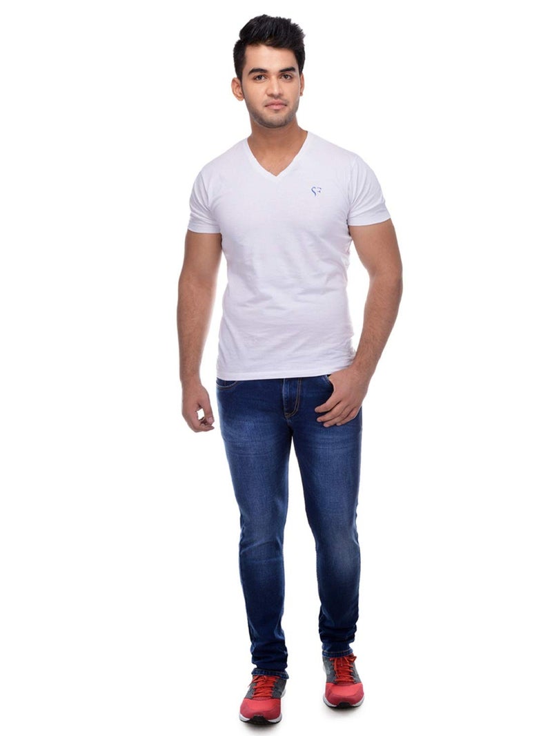 Ben Martin Men's Slim Fit Stretchable 32 Size Dark Blue Cotton Denim Jeans Pant for Men, JJ3-14 - Image 4