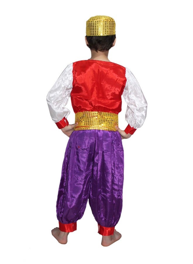 Kaku Fancy Dresses Kaku Fancy Dresses Fairy Tales Aladdin Costume -White & Red, 5-6 Years, For Boys (Santoon)  - Image 3