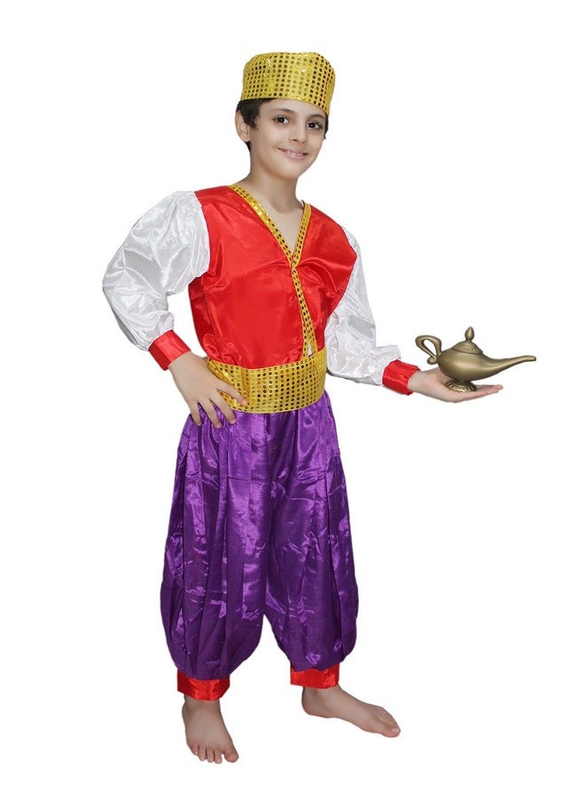 Kaku Fancy Dresses Kaku Fancy Dresses Fairy Tales Aladdin Costume -White & Red, 5-6 Years, For Boys (Santoon)  - Image 2