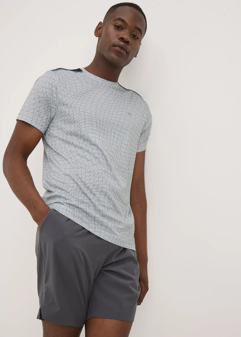 Matalan Souluxe Grey Wavy Line T-Shirt