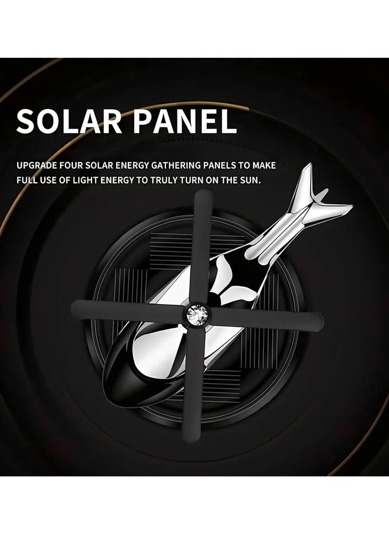 ELTRAZONE Solar-Powered Car Air Freshener – Helicopter Rotating Aromatherapy Diffuser with Aviation Alloy Design, Silver – Elegant and Refreshing Interior Decor for Car & Home - Image 4