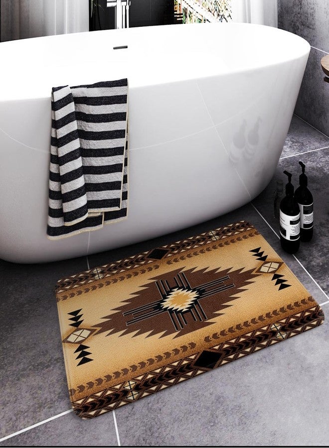 Britimes Bath Mat for Bathroom, Western Bathroom Rugs No Silp, South Western Decorative Washable Cover Floor Rug Carpets Floor Mat 16x24 Inches for Kitchen Bedroom - Image 2